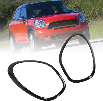 Produktbild von Frontscheinwerferrahmen, 2 Stück, Scheinwerferabdeckung, 51139801573, Ersatz für R60 Countryman, glänzend schwarz