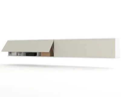 Produktbild von TV-Lowboard Fernsehschrank SIMPLY DUO UP HÄNGEND Weiß Matt/Cashmere 240cm