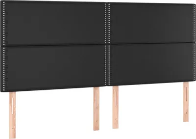 Produktbild von vidaXL Kopfteil Schwarz 180x5x118/128 cm Kunstleder