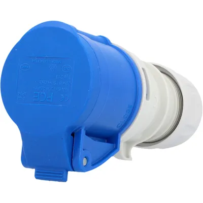 Produktbild von PCE Caravan-CEE-Kupplung 3-polig 16A blau