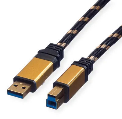 Immagine prodotto di Cavo USB 3.0 ROLINE GOLD, tipo A M - B M 1,8 m