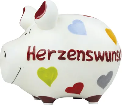 Produktbild von KCG das Markenschwein Sparschwein ''Herzenswunsch'' - Kleinschwein von KCG - Höhe ca. 9 cm