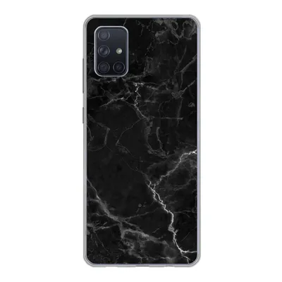 Produktbild von MuchoWow® Handyhülle Schutzhülle Hülle für Samsung Galaxy A71 Marmor - Schwarz - Weiß - Textur - Marmoroptik Silikon Softcase Handy Hülle - Kartenbesitzer