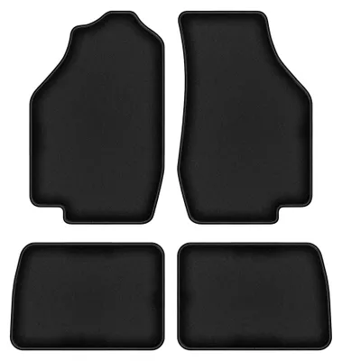 Productafbeelding van Velours automatten voor Honda Civic III 1983-1987 (hatchback) – 4-delig, zwart, op maat – Wielganizator DURBAN