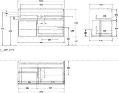 Produktbild von Villeroy & Boch FA11GFHJ Waschbeckenunterschrank Finion FA1