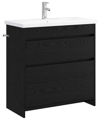 Immagine prodotto di Set di mobili da bagno vidaXL in rovere nero 81 x 40 x 84,5 cm