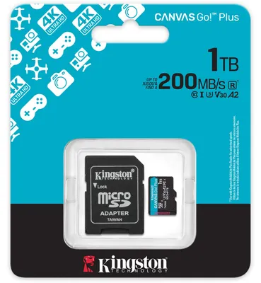 Imagen del producto de Kingston microSD Canvas Go! Plus 4 1TB 200 MB-s