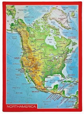 Produktbild von Reliefpostkarte Nordamerika