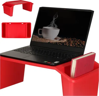 Produktbild von Laptop-Schreibtisch mit Organizer rot