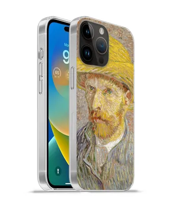 Produktbild von MuchoWow® Handyhülle Schutzhülle Hülle für Apple iPhone 14 Pro Max Selbstbildnis mit Strohhut - Vincent van Gogh Silikon Softcase Handy Hülle - Hardcover