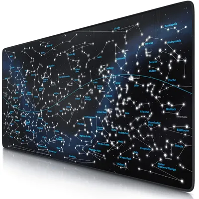 Produktbild von CSL - XXL Mauspad Gaming 900x400 mm - XXL Mousepad groß - Tischunterlage Large Size - verbessert Präzision und Geschwindigkeit - auch für Roccat Razer Logitech Maus und Tastatur - Sternzeichen
