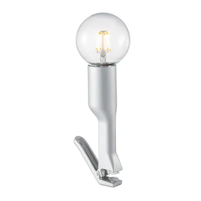 Produktbild von LeuchtenDirekt Klemmleuchte Turn Me Silber max. 60W E27 ohne Leuchtmittel