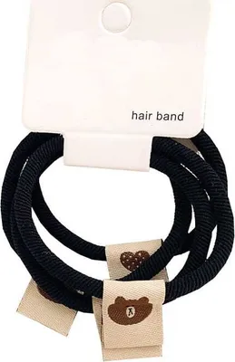 Immagine prodotto di Set di 4 elastici per capelli Orsetto, plastica flessibile, misura 4-5 cm