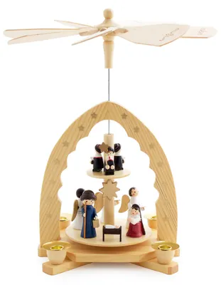 Image de Pyramide de Noël en bois, 2 étages, 30 cm