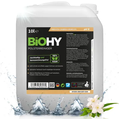 Produktbild von BiOHY Spezial Polsterreiniger + Auslaufhahn, Matratzenreiniger, Sofareiniger, 10 l