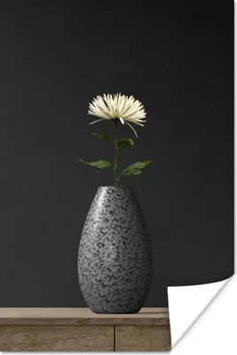 Produktbild von MuchoWow® Poster Stilleben - Vase - Blume 80x120 cm - Papierdruck
