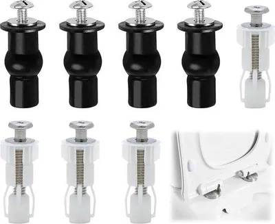 Produktbild von Toiletbrilscharnieren 8 Stuks RVS Steigige Wc Brilteile