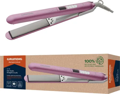 Produktbild von GRUNDIG Haarglätter HS 7130 Ionic mit Keramikbeschichtung mit Pink Lotusöl / Glätteisen