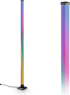 Image de BRILONER Lampadaire LED RVB, noir dimmable avec télécommande RGBIC changement de couleur dynamique hauteur 150 cm lampe salon gaming chambre enfant