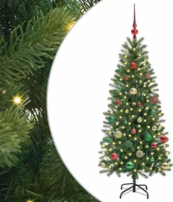 Obrázok produktu pre Umelý vianočný stromček s 150 LED-i Zelená 150 cm PE a PVC
