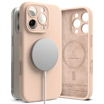 Zdjęcie produktu dla Ringke Silicone Magnetic Magsafe Iphone 16 Pro Max Pink Sand