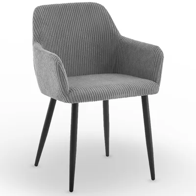 Zdjęcie produktu dla Nowoczesne stylowe krzesło kuchnia jadalnia salon KT206 Lotta sztruks szary
