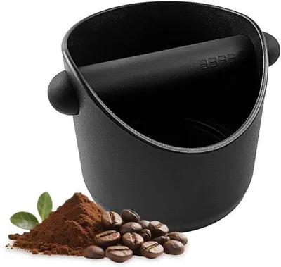 Produktbild von Kaffeeabfallbehälter 10x10x11cm schwarz mit Siebhalter