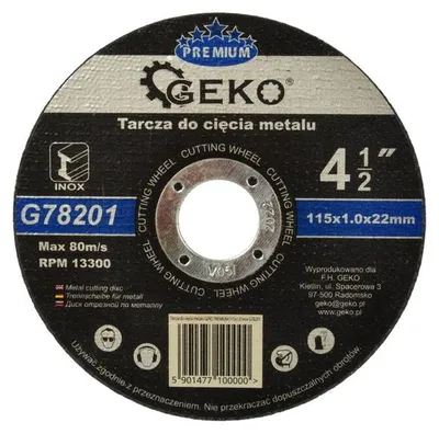 Obrázek produktu pro Kotouč na řezání kovů 115 mm x 1,0 mm x 22 mm 02587