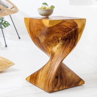 Produktbild von Design Beistelltisch BELFAST 45cm Suar Massivholz Natural