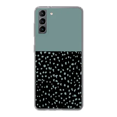 Produktbild von MuchoWow® Handyhülle Schutzhülle Hülle für Samsung Galaxy S21 Plus Polka dots - Grün - Schwarz Silikon Softcase Handy Hülle - Handy-Tasche