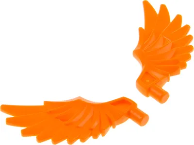 Image de 2x Lego Figurines Accessoires ailes orange oiseau plumes ailes 70228 6057921 11100