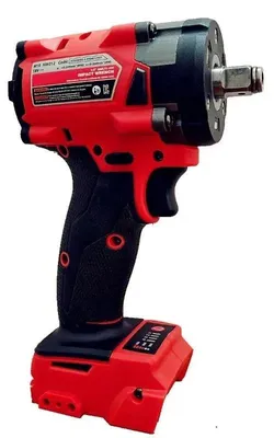 Zdjęcie produktu dla Wkrętarka udarowa 18V - akumulatorowa wkrętarka udarowa - silnik bezszczotkowy o momencie obrotowym 500 Nm - kwadratowy trzpień 1,27 cm (1/2") - 4 przełożenia - zestaw adapterów sześciokątnych - bez akumulatora