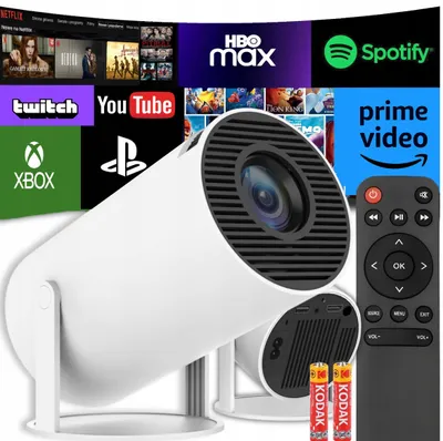 Produktbild von Led Drehprojektor Hd Android 11, Wifi, Bluetooth, 40-130 Zoll, 4K