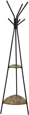 Produktbild von BEGRYF Garderobenständer Metall 179x49,5 cm Flurgarderobe modern mit Ablagen Holzoptik