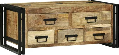 Obrázek produktu pro vidaXL Konferenční stolek hnědý 90 x 50 x 38 cm z masivního mangového dřeva