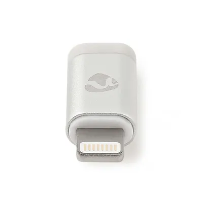 Immagine prodotto di Adattatore Nedis Lightning - Apple Lightning 8-pin - USB Micro-B femmina - Placcato oro - Rotondo - Alluminio - Confezione con finestra di visualizzazione