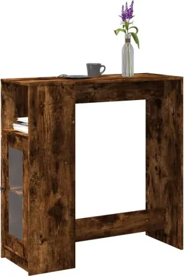 Produktbild von Best Möbel Bartisch mit Regal Räuchereiche 101x40x103,5 cm Holzwerkstoff - Esstische CL7349317 1parcel