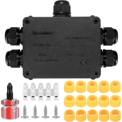 Productafbeelding van Afdekkast IP68, waterdicht, verbindingsdoos, kabelconnector 4mm/8mm, 5-voudig