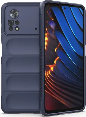 Produktbild von Xiaomi Poco X4 Pro 5G Hülle, Weich TPU Silikon Stossfest Anti-rutsch Schutzhülle für Xiaomi Poco X4 Pro 5G Dunkelblau