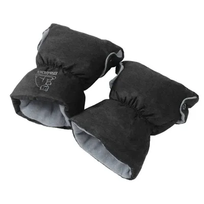 Produktbild von Handwärmer für Kinderwagen grau-meliert, Serie "Eisbärchen"