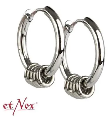 Produktbild von Creolen mit Ringen: Klappcreolen Ohrringe Edelstahl