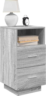 Obrázek produktu pro vidaXL Noční stolky 2 ks se 2 zásuvkami Grey Sonoma 36x36x68 cm