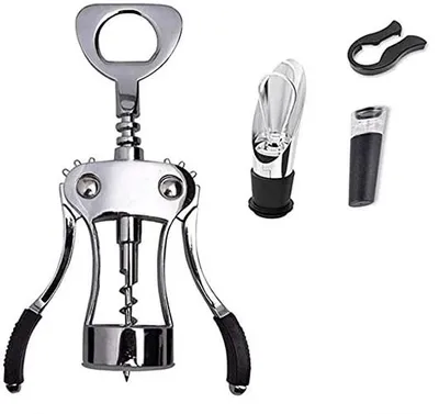 Imagen del producto de Un sacacorchos y abrelatas todo en uno, ideal para amantes del vino