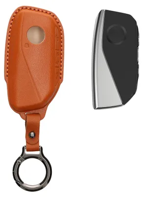 Produktbild von kwmobile Schlüsselhülle für BMW 4-Tasten X7 X1 U11 iX ix1 7er G07 I7 Autoschlüssel Hülle Leder - Autoschlüssel Schlüssel Hülle - Schlüsselcover