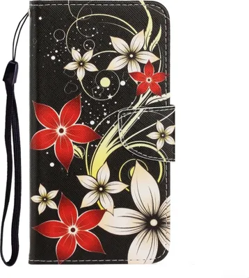 Produktbild von Mobigear Design  Huawei P40 Lite E Hülle Klapphülle Geldbörse - Blumen