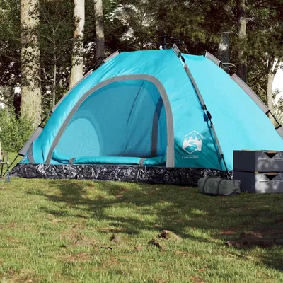 Image de vidaXL Tente de camping 5 personnes bleue Quick Release