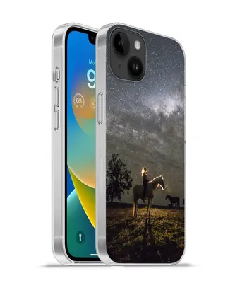 Produktbild von MuchoWow® Handyhülle Schutzhülle Hülle für Apple iPhone 14 Plus - Soft case Pferd - Frau - Sternenhimmel Silikon Softcase Handy Hülle - Abbildung