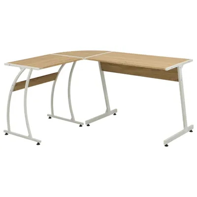 Image de Bureau d'angle en forme de L Chêne