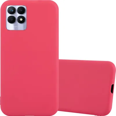Produktbild von Cadorabo Hülle für Realme 8i / Narzo 50 4G Schutzhülle in Rot Handyhülle TPU Silikon Etui Case Cover