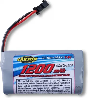 Produktbild von Carson 7,4V 1200mAh Li-Ion Akku SM